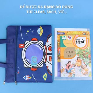Túi học thêm, túi học phụ đạo BH Kids cho bé tiểu học, cấp 1, cặp sách vải Oxford chống thấm nước, để được đa dạng đồ