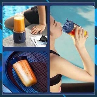 MÁY XAY SINH TỐ 300ML CẦM TAY 6 LƯỠI 2 CỐI - SỬ DỤNG PIN SẠC CỔNG USB SIÊU TIỆN LỢI