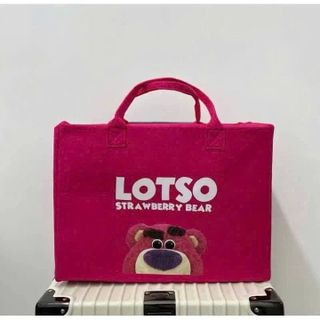 TÚI NỈ GẤU DÂU LOTSO CUTE XỈU