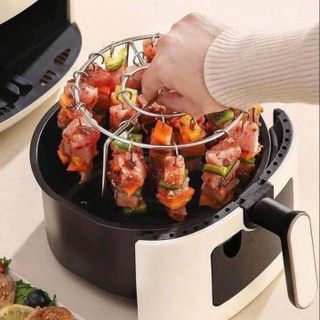 KHAY TRÒN XIÊN THỊT NƯỚNG HÀNG 24 QUE, DÙNG NỒI CHIÊN