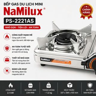 BẾP GAS DU LỊCH MINI NAMILUX PS-2221AS (T10)