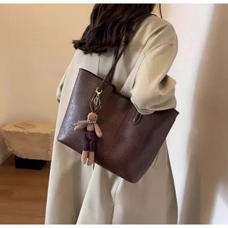 Túi xách nữ, túi công sở xách tay, kẹp nách da trơn tặng kèm gấu size 36cm M725