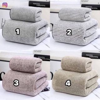 SET 2 KHĂN TẮM COTTO, THẤM HÚT TỐT