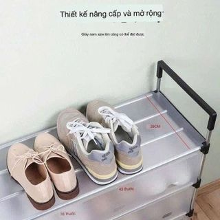 KỆ INOX 5 TẦNG CÓ TẤM CHẮN BỤI GIÀY, SIÊU BỀN, TIỆN DỤNG