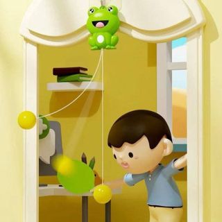 ĐỒ CHƠI BÓNG BÀN TREO TƯỜNG HÌNH CON ẾCH XANH SIÊU KUTE