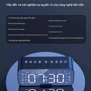 Đồng Hồ Báo Thức LED Thông Minh Loa Mini Không Dây Âm Thanh Sống Động TT16