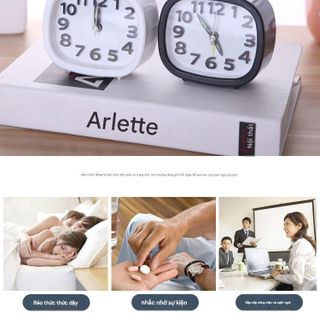 Đồng Hồ Báo Thức Mini Dùng Pin Thiết Kế Hiện Đại Dễ Thương TT12