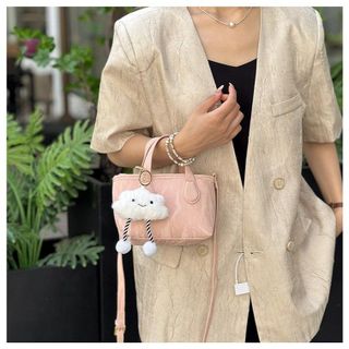 Túi xách nữ túi đeo chéo da loang mịn kèm gấu mây K560