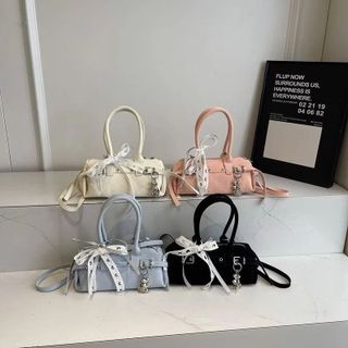 { HÀNG ĐẸP} Túi xách nữ đeo chéo đeo vai kẹp nách dáng thuyền da nhung kèm charm xinh M820
