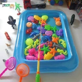 BỘ ĐỒ CHƠI CÂU CÁ NAM CHÂM KÈM BỂ PHAO