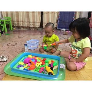 BỘ ĐỒ CHƠI CÂU CÁ NAM CHÂM KÈM BỂ PHAO