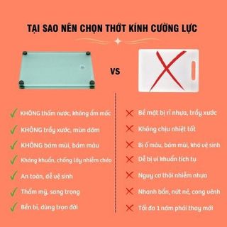 THỚT KÍNH CƯỜNG LỰC HDA DÀY 12 LY LOẠI CAO CẤP 33X23CM