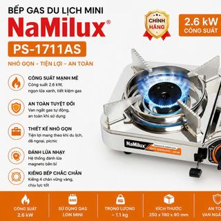 BẾP GAS DU LỊCH MINI NAMILUX PS-1711AS (T10)