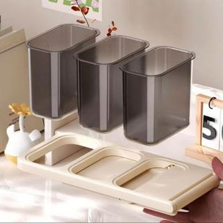 KHAY TIỆN ÍCH 4 NGĂN. CẮM BÚT HAY LÀM KỆ ĐỰNG MỸ PHẨM, KHAY ĐỰNG ĐIỀU KHIỂN