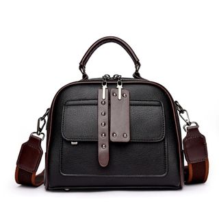 Túi xách nữ, túi đeo chéo da gạo cỡ lớn nhiều ngăn dây đeo bản to size 22cm M656
