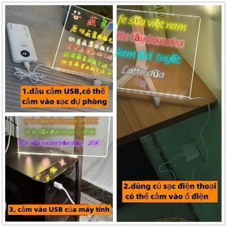 BẢNG VẼ DẠ QUANG KẾT HỢP ĐÈN LED