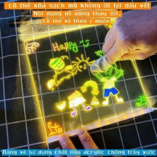BẢNG VẼ DẠ QUANG KẾT HỢP ĐÈN LED