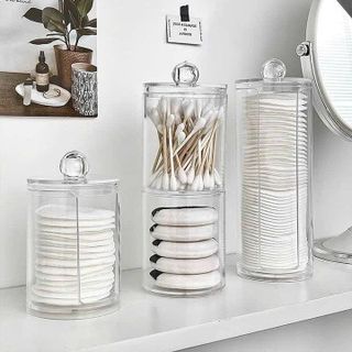 HỘP ĐỰNG BÔNG TẨY TRANG - TĂM BÔNG - SON- ĐỒ TRANG SỨC