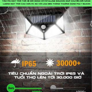 ĐÈN CẢM BIẾN NĂNG LƯỢNG MẶT TRỜI 100 BÓNG LED