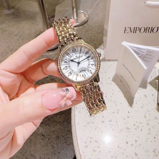 SĂN SALE MÙA HÈ ĐỒNG HỒ NỮ TRUNG CẤP JAGER LECOULTRE VÀNG VIỀN HỘT