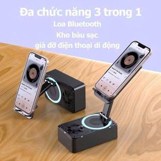 GIÁ ĐỠ ĐIỆN THOẠI KÈM LOA KẾT HỢP SẠC DỰ PHÒNG 3 IN 1