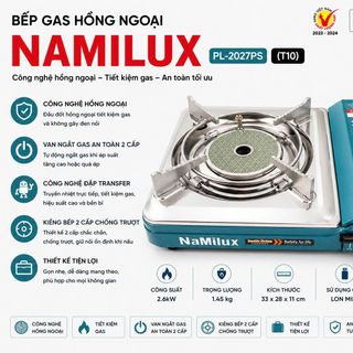 BẾP GAS HỒNG NGOẠI NAMILUX PL-2027PS (T10)