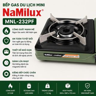 BẾP GAS DU LỊCH MINI NAMILUX MNL-232PF (T10)