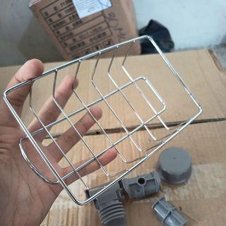Kệ Inox Gắn Vòi Nước Kệ Giỏ Đựng Để Đồ Rửa Chén Bát Kệ Gắn Bồn Rửa Chén