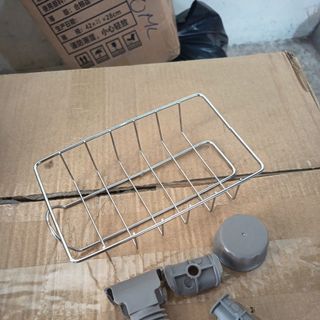 Kệ Inox Gắn Vòi Nước Kệ Giỏ Đựng Để Đồ Rửa Chén Bát Kệ Gắn Bồn Rửa Chén