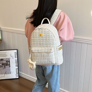 Balo đi học, đi du lịch kim tuyến, balo tặng kèm móc khoá con chó dễ thương size 40 vừa sách vở A4 , laptop M393