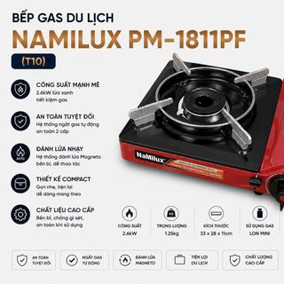 BẾP GAS DU LỊCH NAMILUX PM-1811PF (T10)