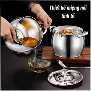ÂU ĐỰNG MỠ INOX KÈM VỈ LƯỚI LỌC