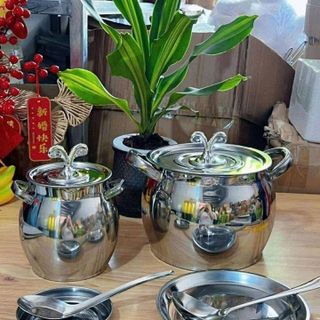 ÂU ĐỰNG MỠ INOX KÈM VỈ LƯỚI LỌC