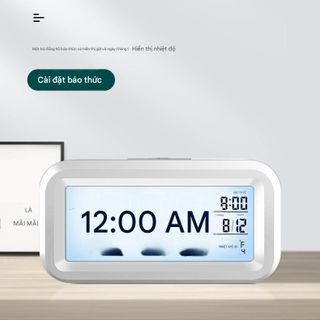 Đồng Hồ Báo Thức LCD Để Bàn Hiển Thị Nhiệt Độ Và Lịch Điện Tử TT11