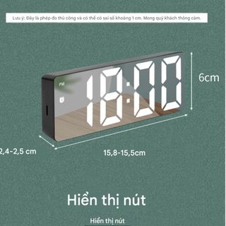 Đồng Hồ Báo Thức Điện Tử Hiện Đại Màn Hình LED Dễ Nhìn TT18