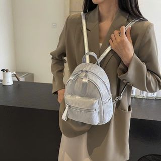 Balo đi chơi, ba lô mini da nhung mềm mịn K572
