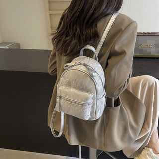 Balo đi chơi, ba lô mini da nhung mềm mịn K572
