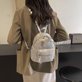 Balo đi chơi, ba lô mini da nhung mềm mịn K572
