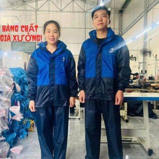 ÁO MƯA BỘ CAO CẤP THÀNH LONG 2 LỚP VẢI DÙ CHE KHI MƯA, GIỮ ẤM KHI LẠNH