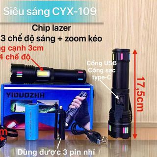 ĐÈN PIN SIÊU SÁNG 4 CHẾ ĐỘ CYX-109