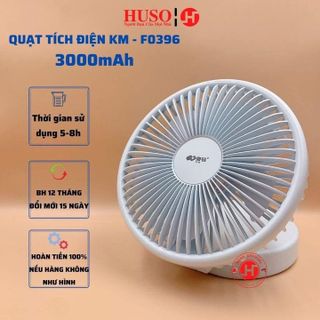 QUẠT SẠC TÍCH ĐIỆN KM-F0396 GẤP GỌN NHỎ GỌN SIÊU XINH