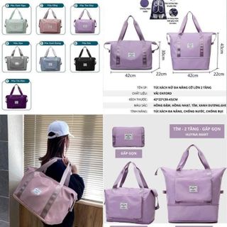 TÚI DU LỊCH ĐA NĂNG TÚI XÁCH NỮ CỠ LỚN 2 TẦNG CHỐNG THẤM