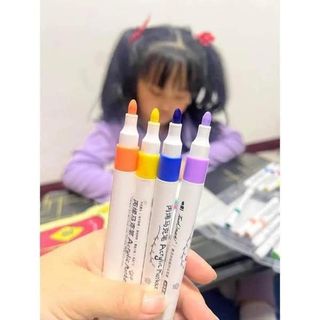BÚT MÀU ACRYLIC MARKER CAO CẤP MÀU SẮC TƯƠI SÁNG, CHỐNG THẤM NƯỚC ( 36 CÂY )