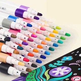 BÚT MÀU ACRYLIC MARKER CAO CẤP MÀU SẮC TƯƠI SÁNG, CHỐNG THẤM NƯỚC ( 36 CÂY )