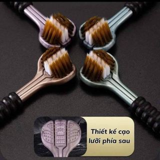 BÀN CHẢI ĐÁNH RĂNG ĐA CHIỀU CHẢI 3 MẶT, BỘ 4 CHIẾC LÔNG MỀM