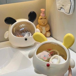 HỘP ĐỰNG PHỤ KIỆN ĐA NĂNG CÓ NẮP TAI THỎ XINH XINH