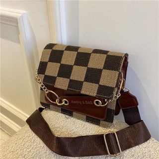 Túi xách kẻ caro dây bản to M29