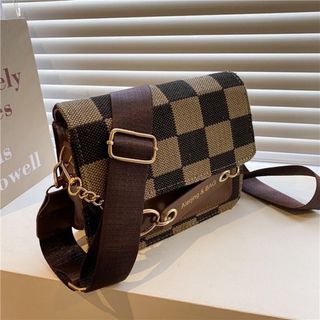 Túi xách kẻ caro dây bản to M29