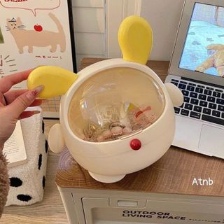 HỘP ĐỰNG PHỤ KIỆN ĐA NĂNG CÓ NẮP TAI THỎ XINH XINH