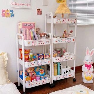 KỆ ĐỰNG ĐỒ ĐA NĂNG 4 TẦNG CÓ BÁNH XE